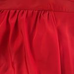 Assali  red pleated high waisted long slit maxi skirt Photo 6