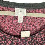 Dressbarn NWT Burgundy Black Leopard Short Sleeve Peplum Hem Midi Dress Size L Purple Size L Photo 4