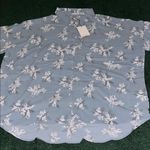 OAT NEW YORK FLORAL COLLARED SHIRT Blue Size XL Photo 0