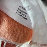 Gap COPY - NWOT  Women's White Rose Gold Stripe Oblong Scarf One Size 76" Photo 4