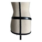 Pierre Cardin  Black Slim Genuine Leather Belt Photo 4