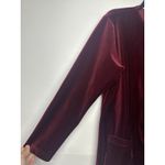 RUSS Women’s Size Large Pajama Top Burgundy Velour Corduroy Button Front Red Photo 1