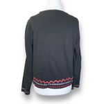 Parsley & Sage Horse Embroidered Southwestern Cotton Cardigan Top Small Black Photo 5