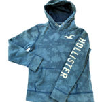 Y2K Hollister Blue Tie Dye Logo Hoodie Sweatshirt Women's Small Pullover Comfy Photo 0