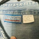 Vintage Faded Gear Denim Button Down Oklahoma University Embroidered Shirt Sz L Size L Photo 2