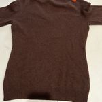 Minnie Rose  100% cashmere Y2K style sweater brown and orange ARGYLE Photo 6