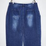 Cato Blue Denim Midi Skirt Size 18 W Classic Long Jean Skirt Photo 5