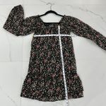 American Rag  Cie Boho Long Peasant Sleeve Crew Neck Floral Midi Dress Sz XS Photo 6