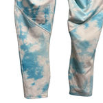 Fabletics PowerHold Leggings Size S Blue White Tie Dye Photo 5