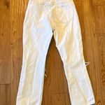 Rollas Layla high rise straight white distressed knee jeans size 27 Photo 13