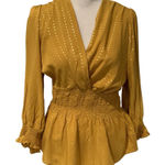 Harvé Benard Harve Benard Mustard Yellow Long Sleeve Blouse BRAND NEW Photo 0