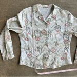 Vintage 90s Pastel Desert Chevron Cactus Button Up Cowgirl Western Shirt Green Size M Photo 8