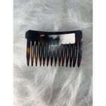 Vintage Decorative Tortoiseshell & Silver Hair Comb With Engraved Design Photo 1