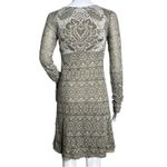 Athleta Dress Womens XXS Gray Brown Hot Creek Burnout Ruched Casual Commute Photo 2