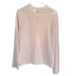 Jeanne pierre VTG Cardigan Cotton Knit Layering Top Lightweight Pink Sweater L Photo 1