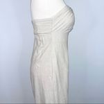 Urban Outfitters Khaki Light Tan Strapless Linen Wide Leg Jumpsuit Romper XS Photo 7