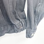 Excuse Womens Western Cowgirl Fringe Rhinestone Denim Jacket Size L Black Black Size L Photo 4