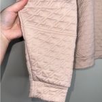 BCBGeneration  Quilted Houndstooth Pullover Crewneck Sweater Pink Size Medium Photo 2