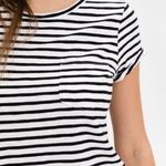 Gap Black & White Striped T-shirt Dress Photo 3
