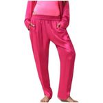 ZARA  SATIN SPLIT HEM TROUSERS FUCHSIA Size L 4886/045 Photo 2