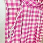 Finders Keepers  Gingham Gigi Pink and White Midi Sheath Slit Dress Fuchsia Check Photo 5