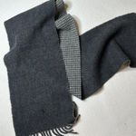 Polo Ralph Lauren Grey & Purple Houndstooth Lambswool Fringe Scarf Gray Photo 3