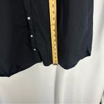Old Navy  Puff Sleeve Poplin Button Shirt Dress Womens Large Black Photo 3