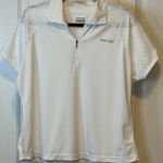 Reebok  Women's XXL White Athletic Golf Tennis Polo Shirt Zip Front‎ # Photo 0