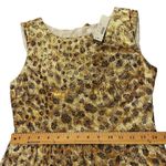 J.Crew Women's Sz 4 Golden Brown Sheath Dress Leopard Print Bow Preppy Casual Photo 8