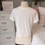 NASA White Short Sleeve Tie Front T Photo 5