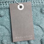 Cyrus Evolution by  Cable Knit Balloon Sleeve Pullover Sweater Brgtn Blue M New Photo 7