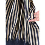 Jigsaw 100% Silk Tie Shoulder Striped Pleated Pockets Resort Wear Dress Womans M Blue Size M Photo 2