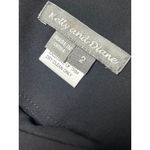 Vintage Kelly and Diane Silk Mini Dress Black White Beaded Floral Size 2 Photo 2