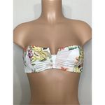 New. Isabella Rose floral bandeau bikini top. Retails $80. Small White Photo 4