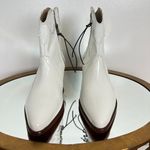Free People New Frontier Western Bootie in White Leather Size EU 37 US 7 Photo 5