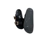 Joie  Black Gold Patterned Buckle Sandals Size US 7 Photo 4