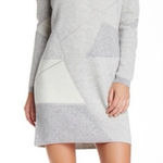 Vince  Abstract Jacquard Boatneck wool Cashmere Blend Sweater Dress S Photo 0