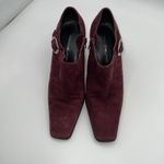 Bandolino  Burgundy Suede Square Toe Ankle Booties Buckle Womens 6.5M Western Photo 9