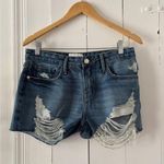 Frame Le Grand Garcon Short Distressed Cutoff Denim Jean Shorts Size 26 Photo 3