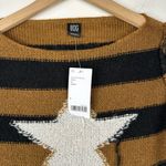 Urban Outfitters Bdg  Stripe Star Intarsia Crop Grunge Sweater Women’s Sz S Photo 2