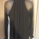Nina Leonard  Black Dress with‎ Sheer Long Sleeves Photo 1