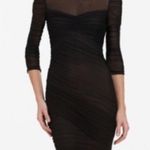 BCBGMAXAZRIA Mesh Ruched Cocktail Dress Photo 0