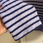 J.Crew  reversible crewneck sweatshirt quilted boxy lavender navy blue Medium NWT Photo 4