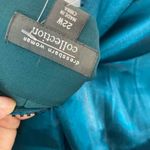 Dress Barn blue green satin textured blazer w black beaded belt 22W NWT Photo 3