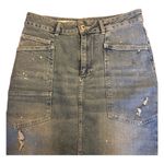 Anthropologie Pilcro Patchwork Blue Denim Midi Skirt size 4 Photo 2