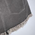 Celebrity Pink Washed Out Black Frayed Fringed Hem Mini Skirt Pockets 15/32 Photo 8