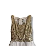 Windsor gold sequined tulle cocktail dress size 7 / 8 Photo 2