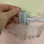 Rue 21 Light Pink Cropped Oversized Frayed Hem Daisy Print Knit Sweater Size S Photo 4