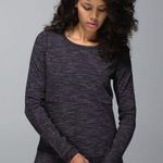 Lululemon Exhalation Pullover II Heathered Marled Black / Gray Long Sleeve Sz 6 Photo 0
