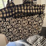 Marc Jacobs Tote Bag Gingham Quilted Nylon Black White Large Photo 3